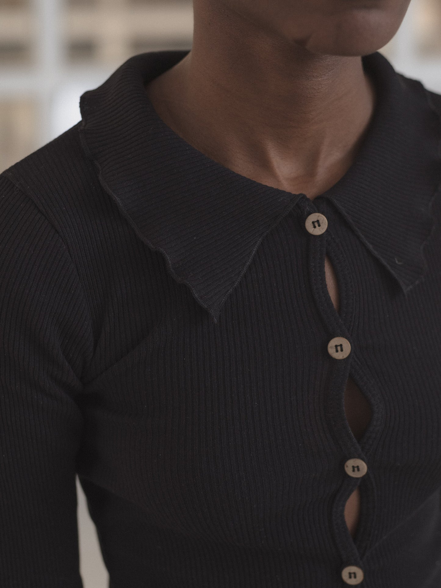 Iso Shirt Recycled Cotton Rib - Black