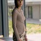 Iso Shirt Recycled Cotton Rib - Brent Brown