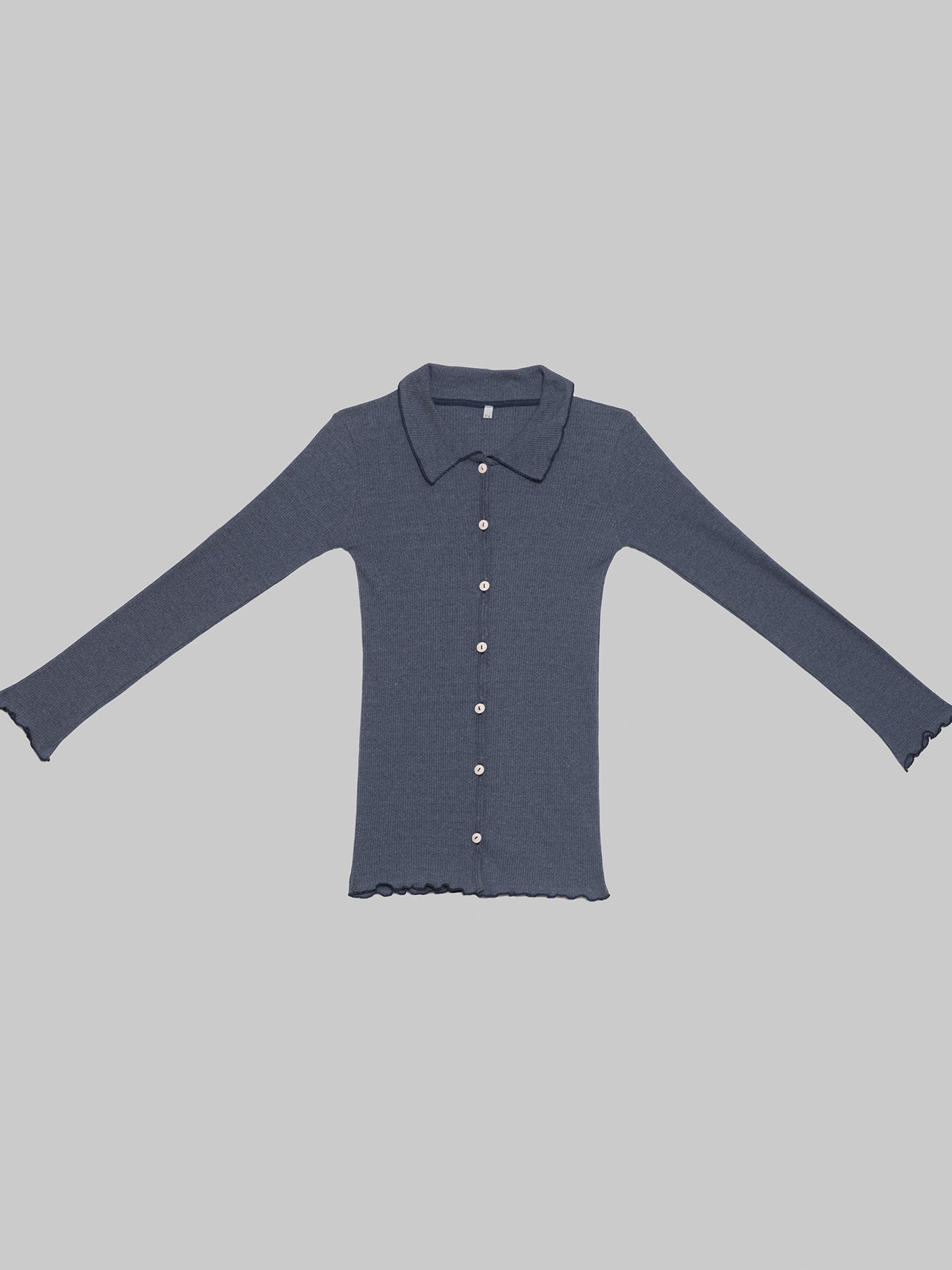 Iso Shirt Recycled Cotton Rib - Denim