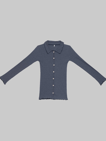 Iso Shirt Recycled Cotton Rib - Denim
