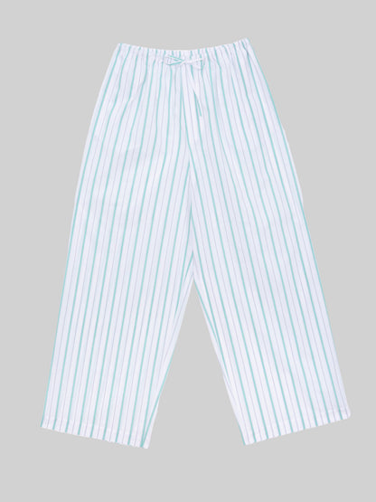 Kolla Pants Organic Cotton Poplin - Mint Stripe