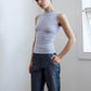 The Merino Wool Sabrina Top - Ice Blue