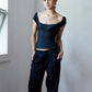 The Corselette - Black Herringbone