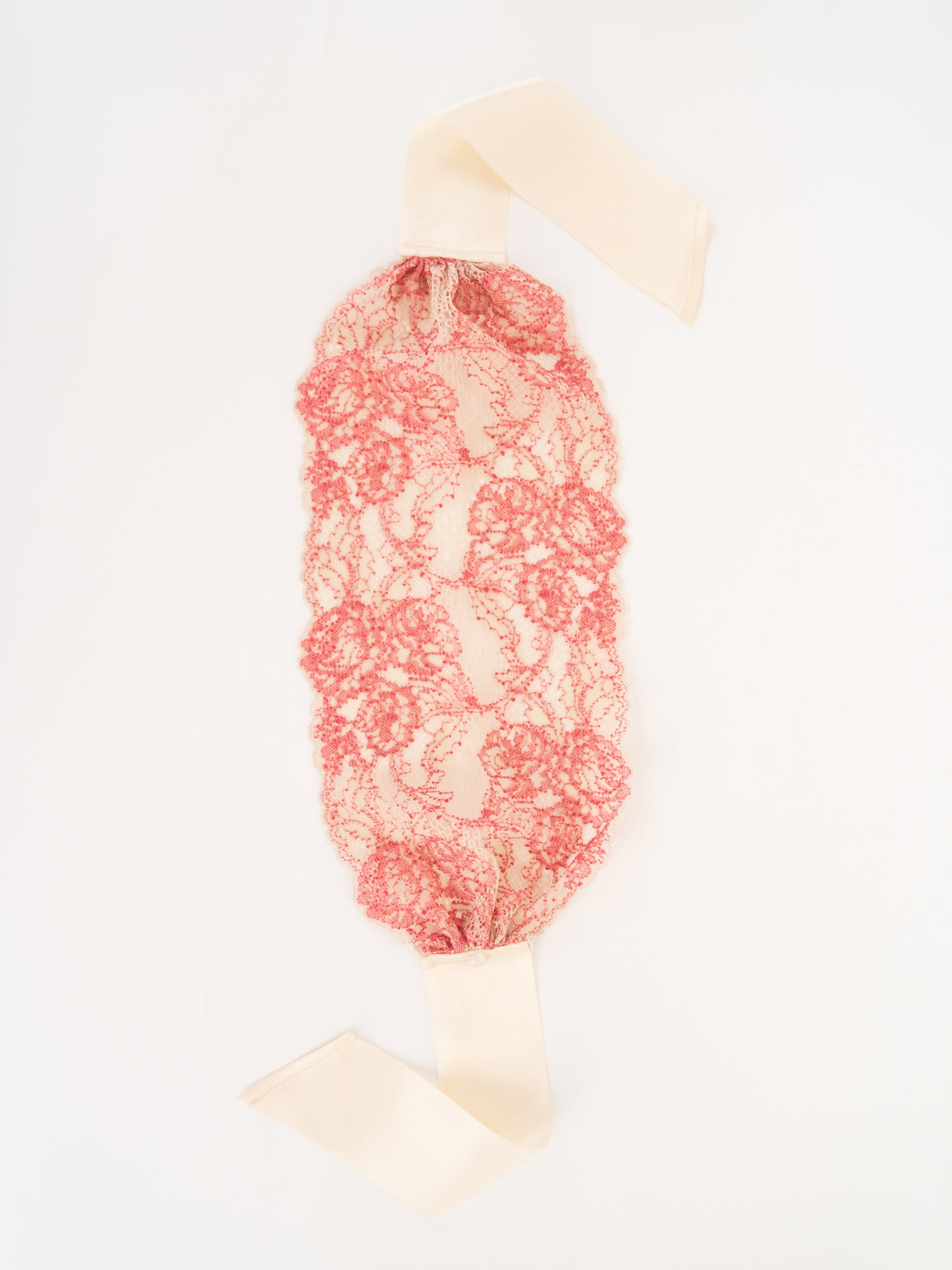 Lace Bandeau - Red/White