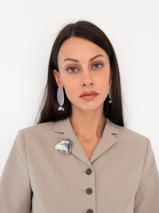 Stamp Brooch - Wisteria