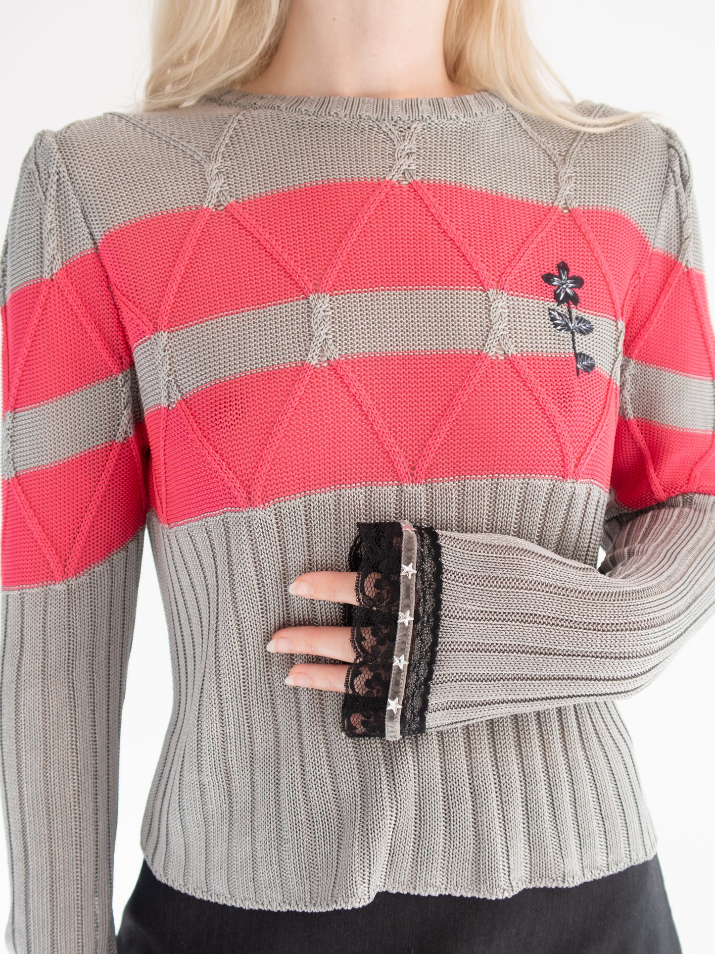 Olaf Sweater - Silver/Pink