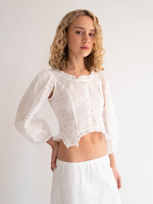 Palisade Top - White Eyelet
