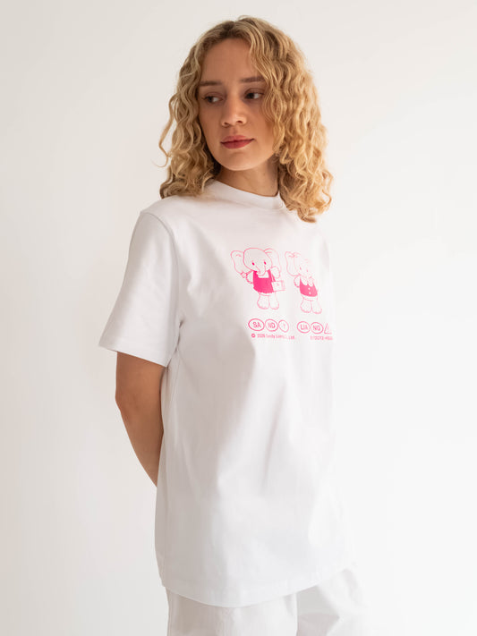 Peanut Boxy Tee - White