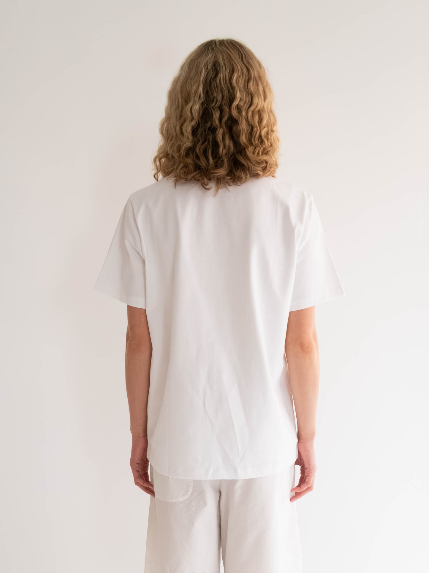 Peanut Boxy Tee - White