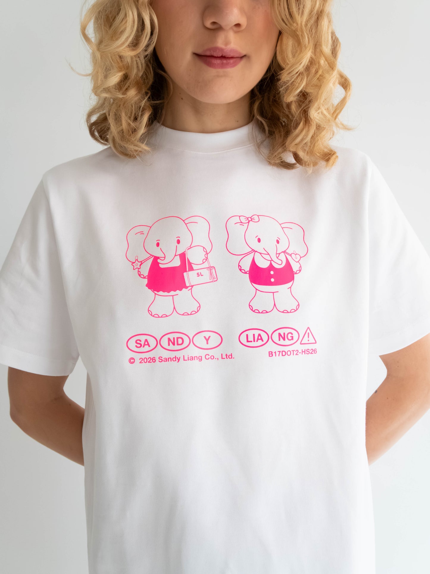 Peanut Boxy Tee - White
