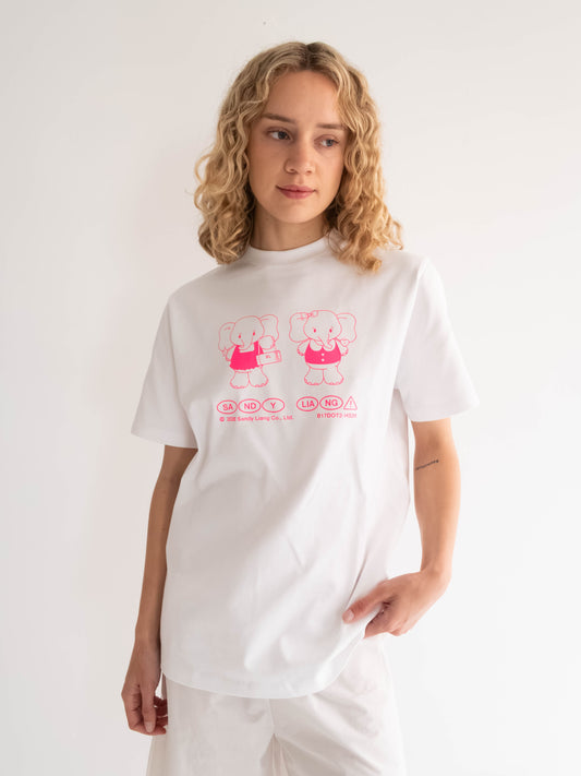 Peanut Boxy Tee - White