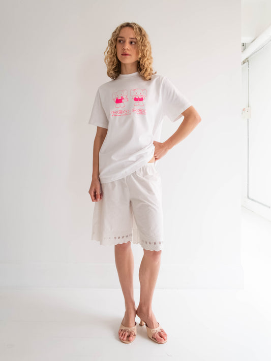 Pepita Shorts - White