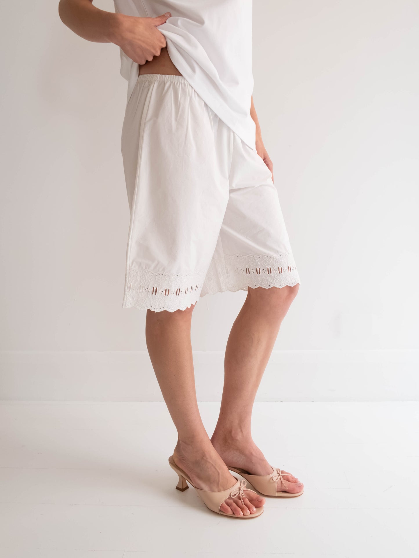 Pepita Shorts - White