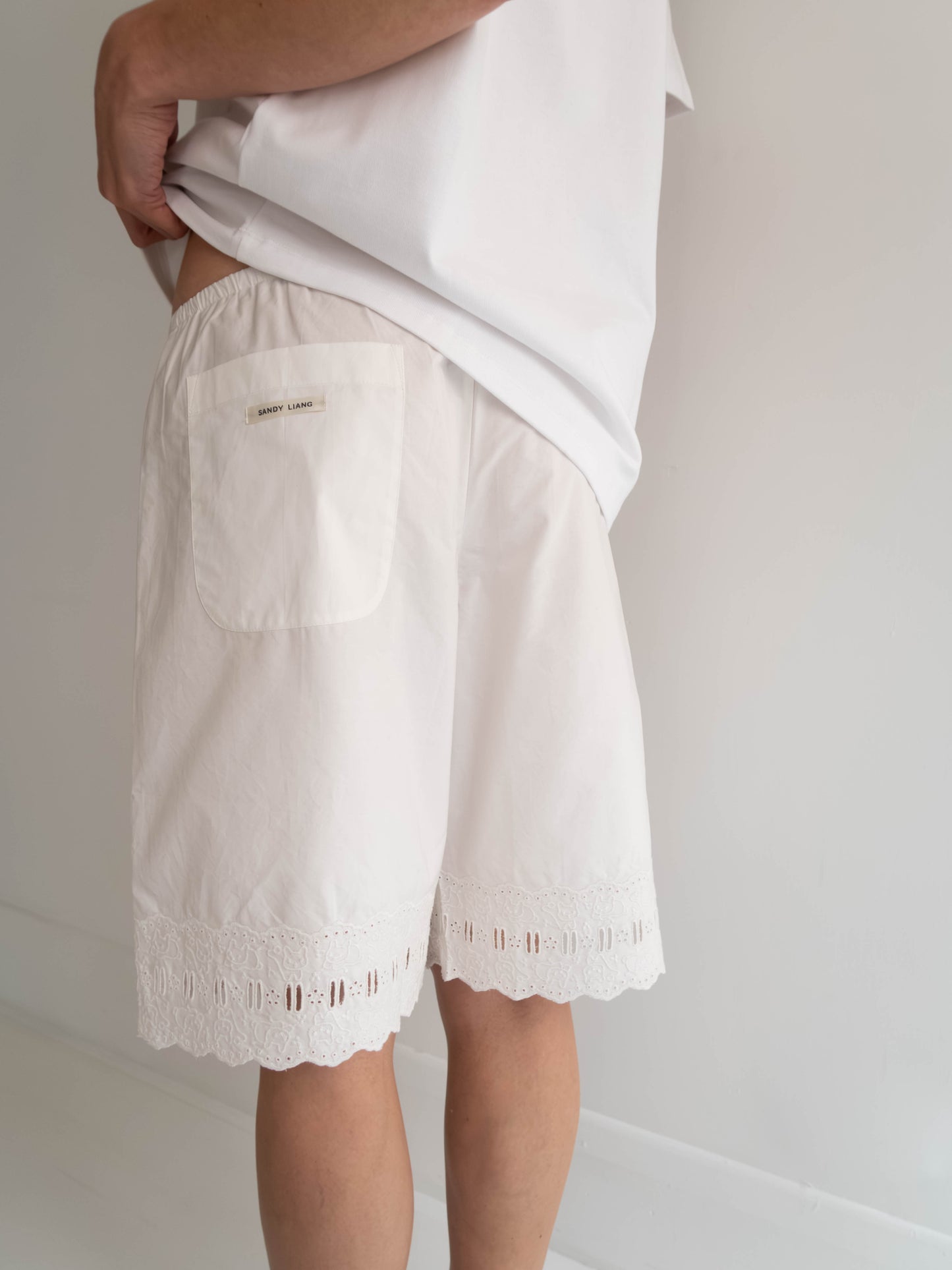 Pepita Shorts - White