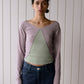 Phy Long Sleeve Tee Organic Cotton Rib - Verbe Purple / Green