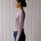 Phy Long Sleeve Tee Organic Cotton Rib - Verbe Purple / Green