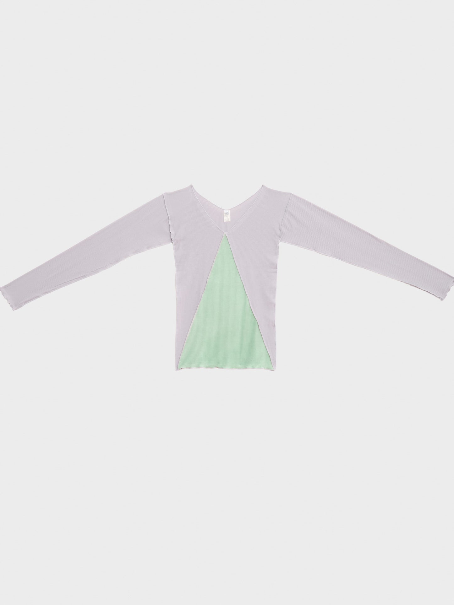 Phy Long Sleeve Tee Organic Cotton Rib - Verbe Purple / Green
