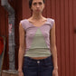 Phy Tank Organic Cotton Rib - Verbe Purple / Green