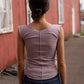 Phy Tank Organic Cotton Rib - Verbe Purple / Green