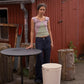 Phy Tank Organic Cotton Rib - Verbe Purple / Green