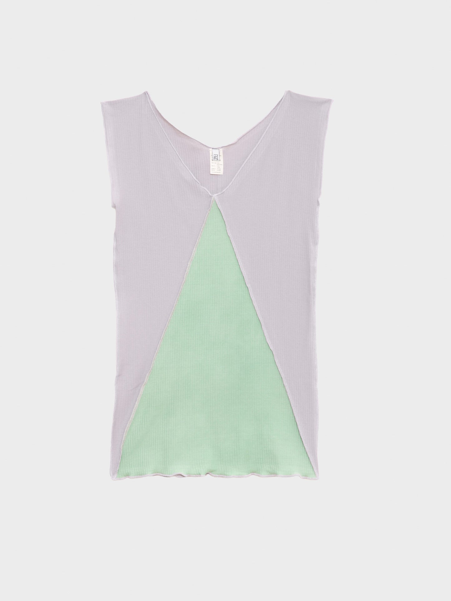 Phy Tank Organic Cotton Rib - Verbe Purple / Green