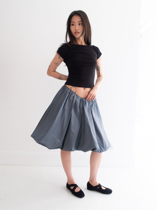 The Polonaise Skirt - Silver