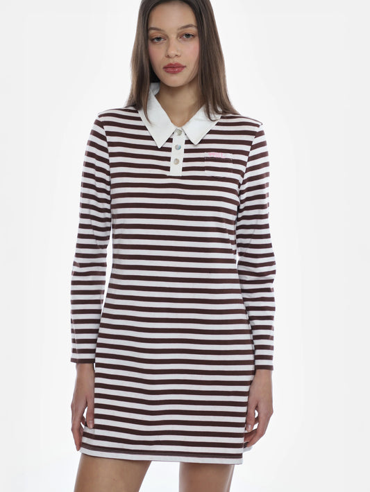 Toto Dress - Brown/Pink