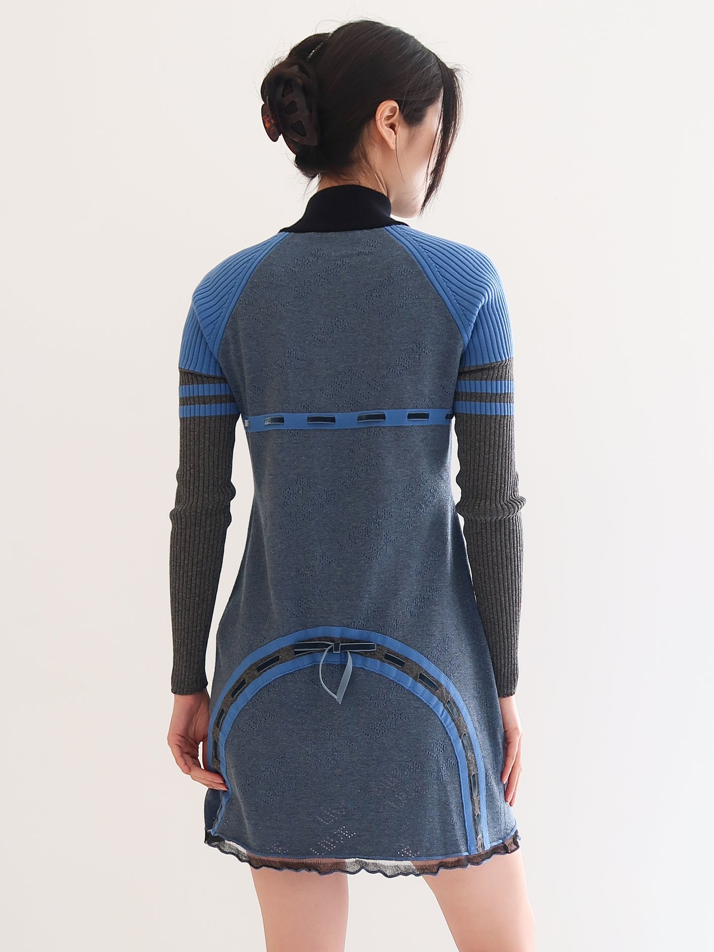 Rania Zip-Up Dress - Blue