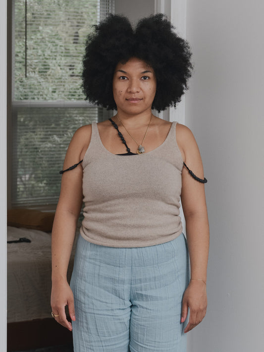 Rim Tank Recycled Cashmere - Naturale