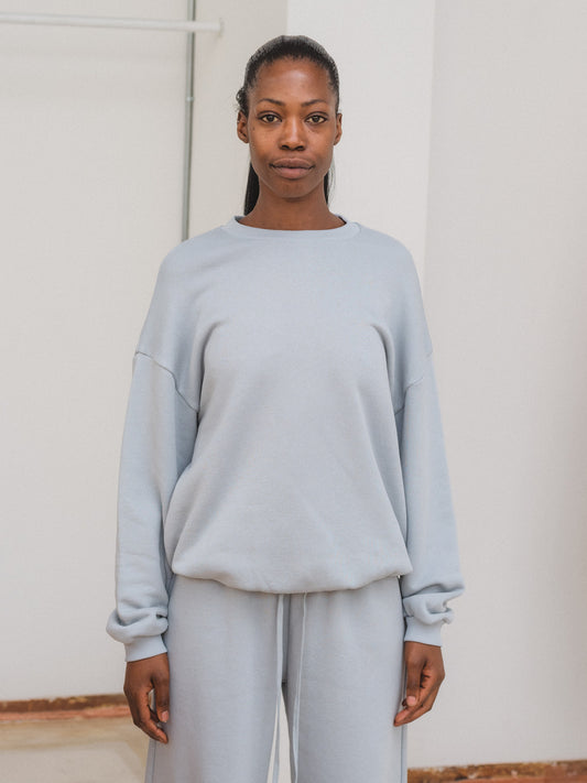 Rim Sweatshirt Regenerative Cotton - Whitestone Blue
