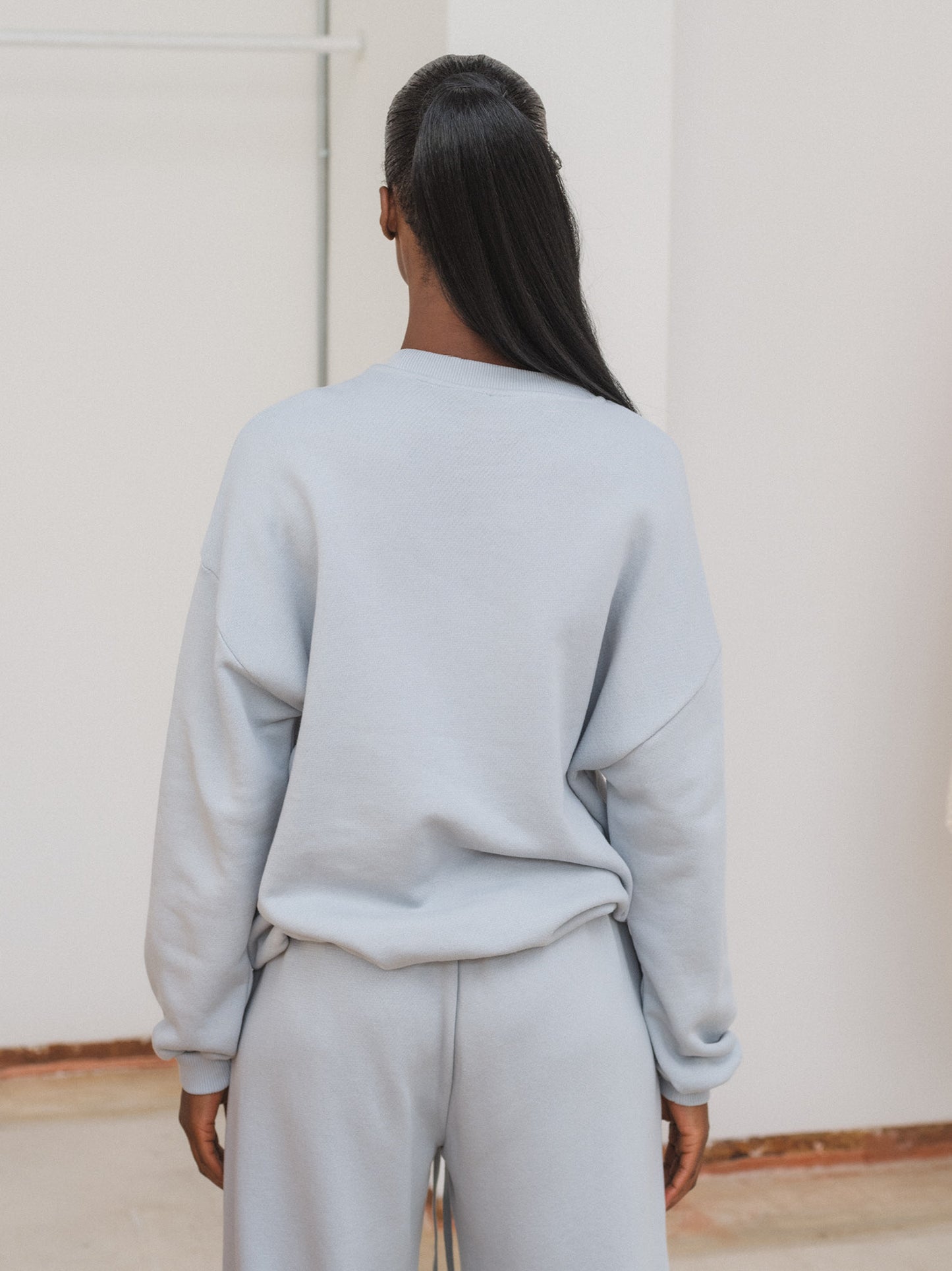 Rim Sweatshirt Regenerative Cotton - Whitestone Blue