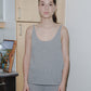 Rim Tank - Recycled Cashmere - Grey Melange