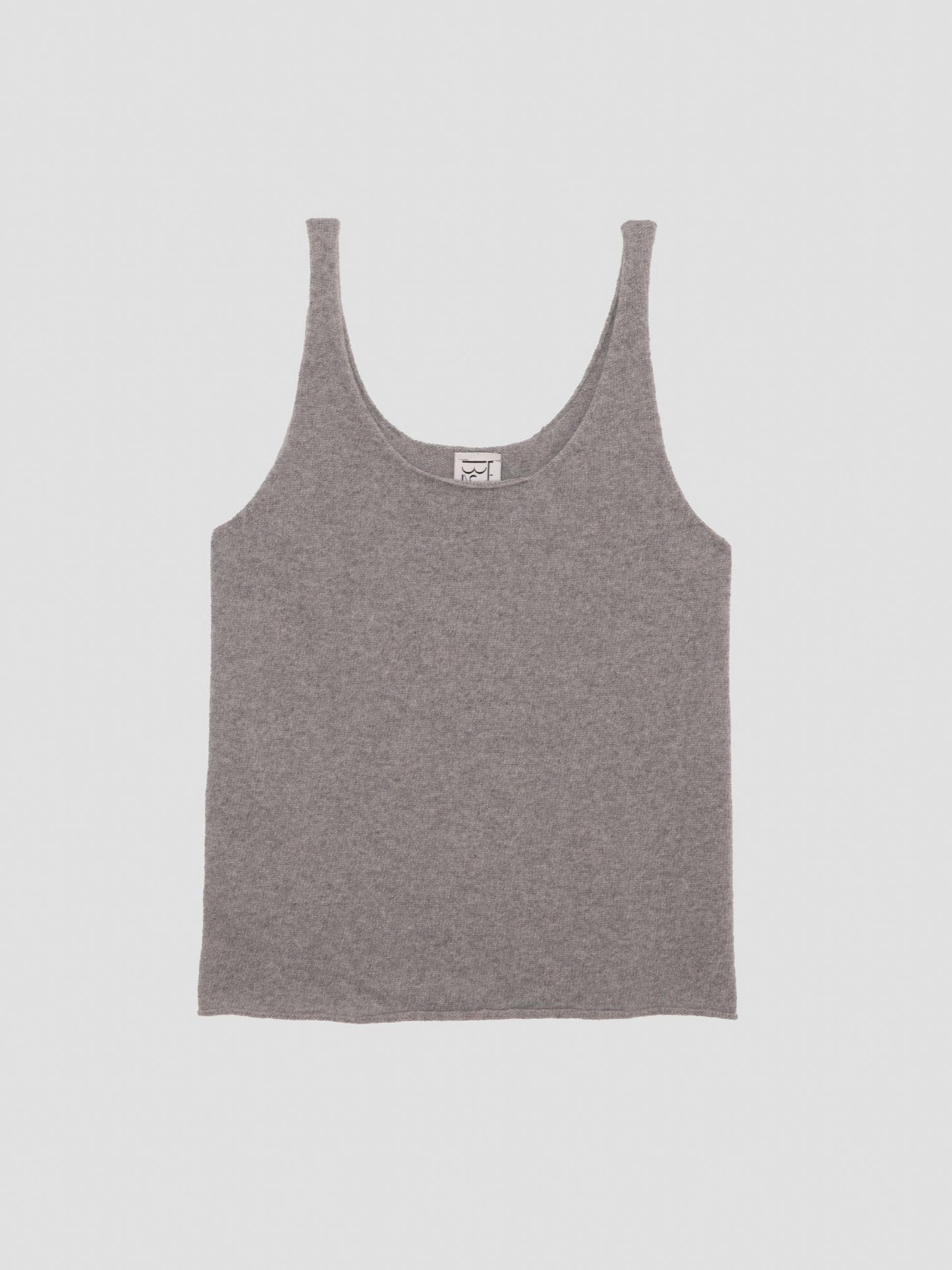 Rim Tank - Recycled Cashmere - Grey Melange