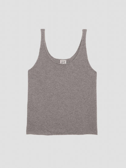 Rim Tank - Recycled Cashmere - Grey Melange