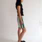 Raw Silk Contrast Shorts - Silver/Pine