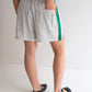 Raw Silk Contrast Shorts - Silver/Pine