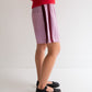 Raw Silk Contrast Shorts - Lavender/Wine
