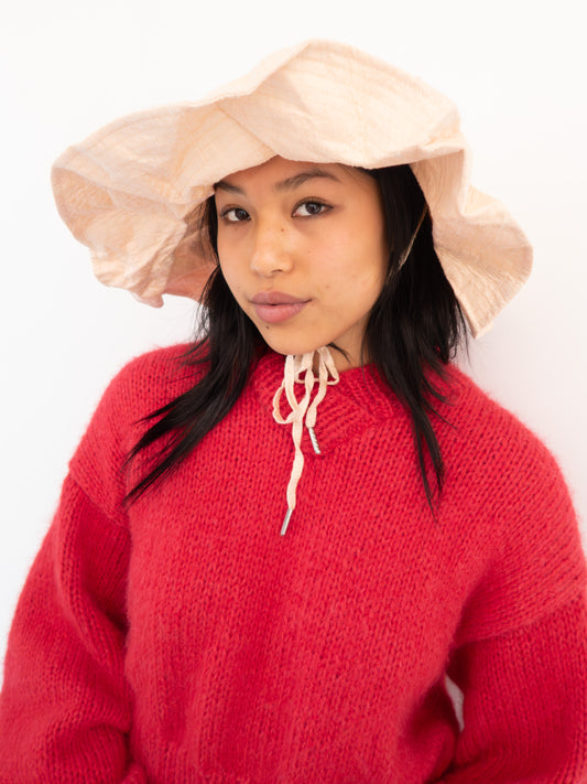 Raw Silk Sun Hat - Ballet