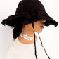 Raw Silk Sun Hat - Ink