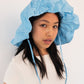 Raw Silk Sun Hat - Lake