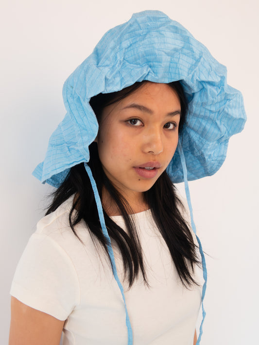 Raw Silk Sun Hat - Lake
