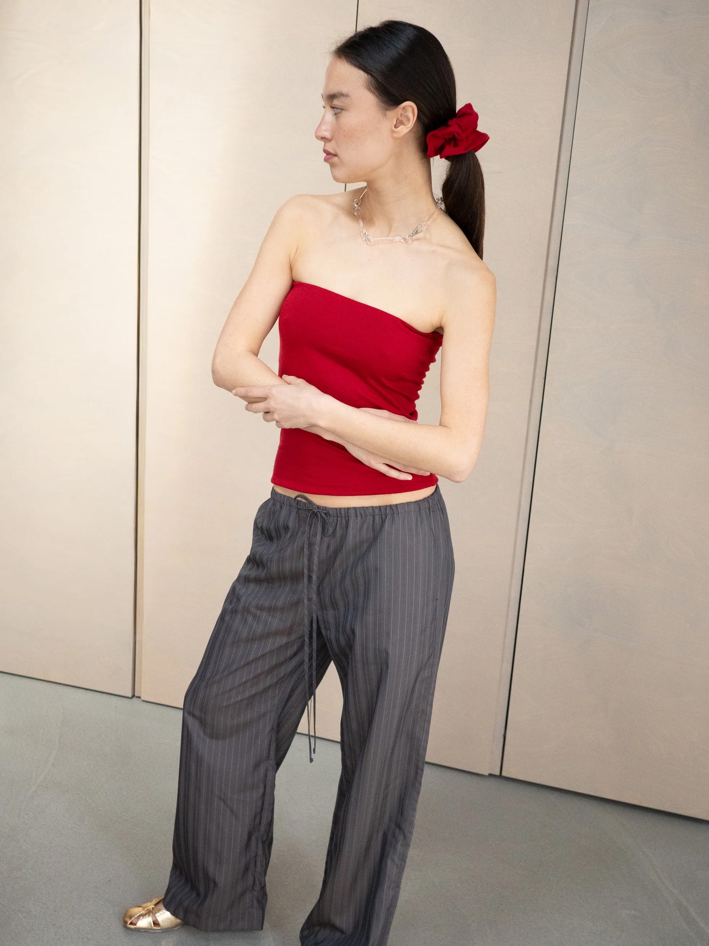 Merino Tube Top - Crimson