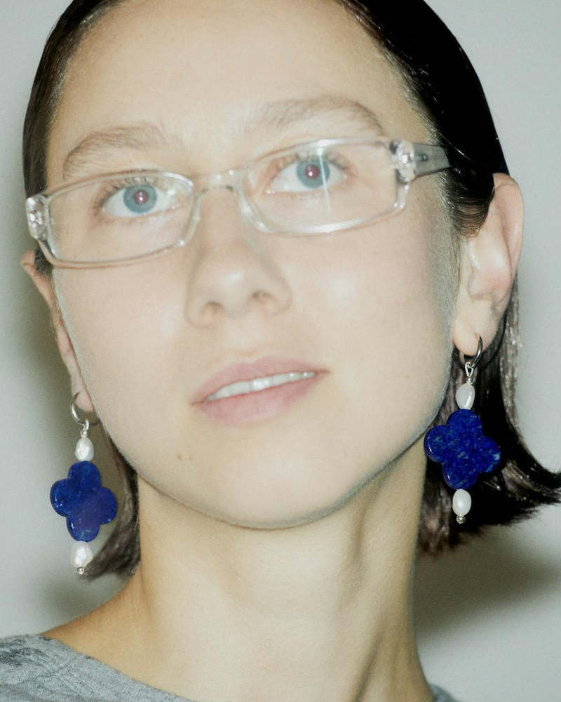 Taro Earrings - Blue Lapis