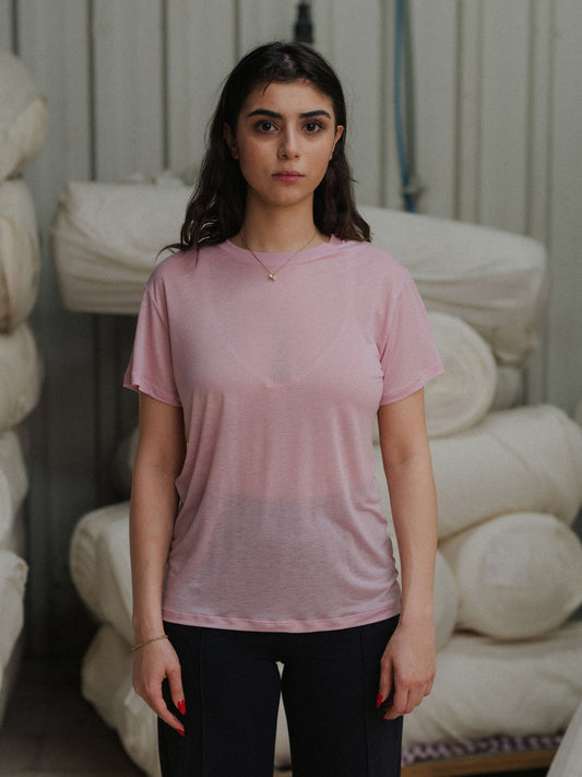Tee Shirt Bamboo Lyocell - Doro Pink