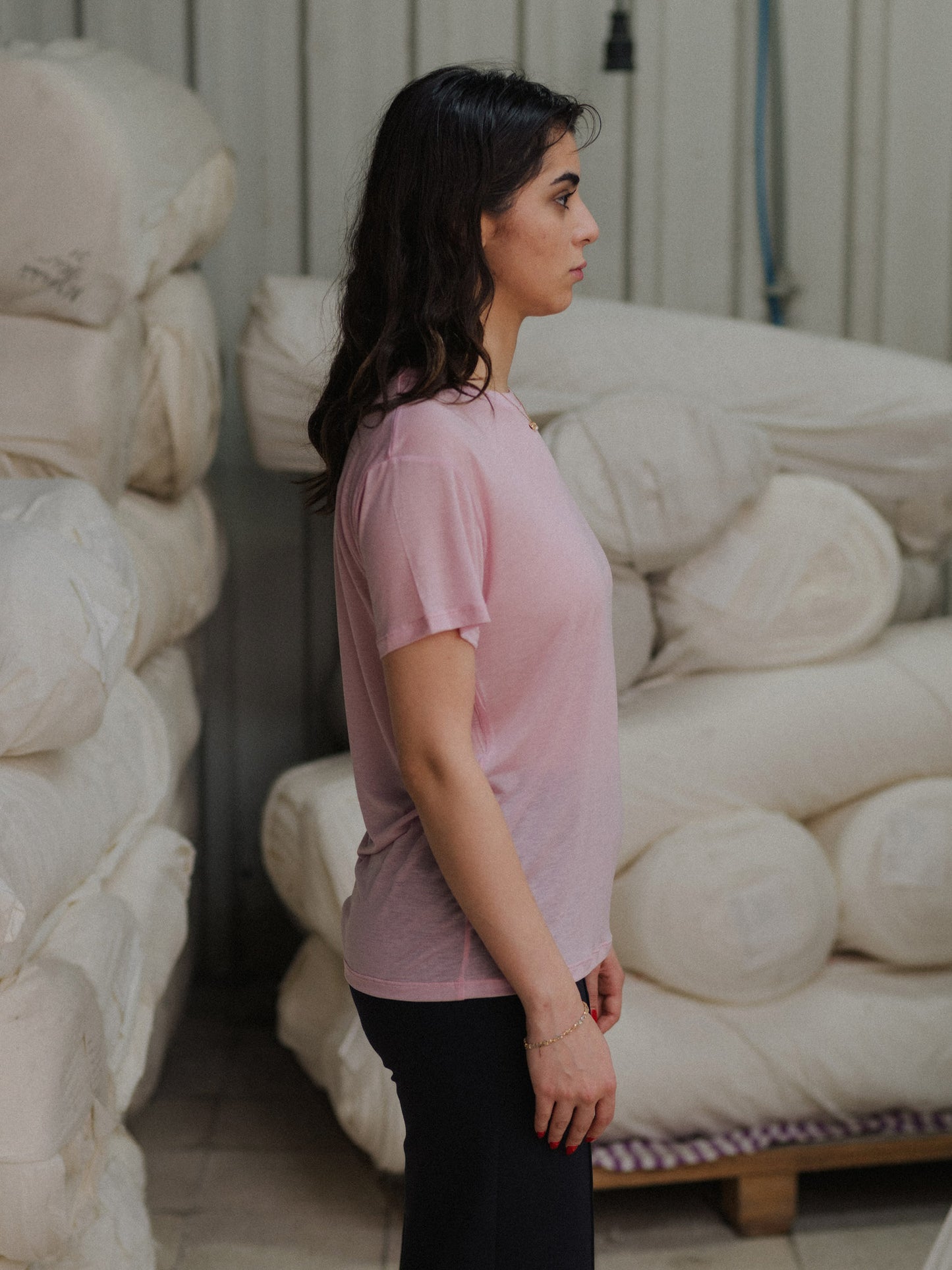 Tee Shirt Bamboo Lyocell - Doro Pink