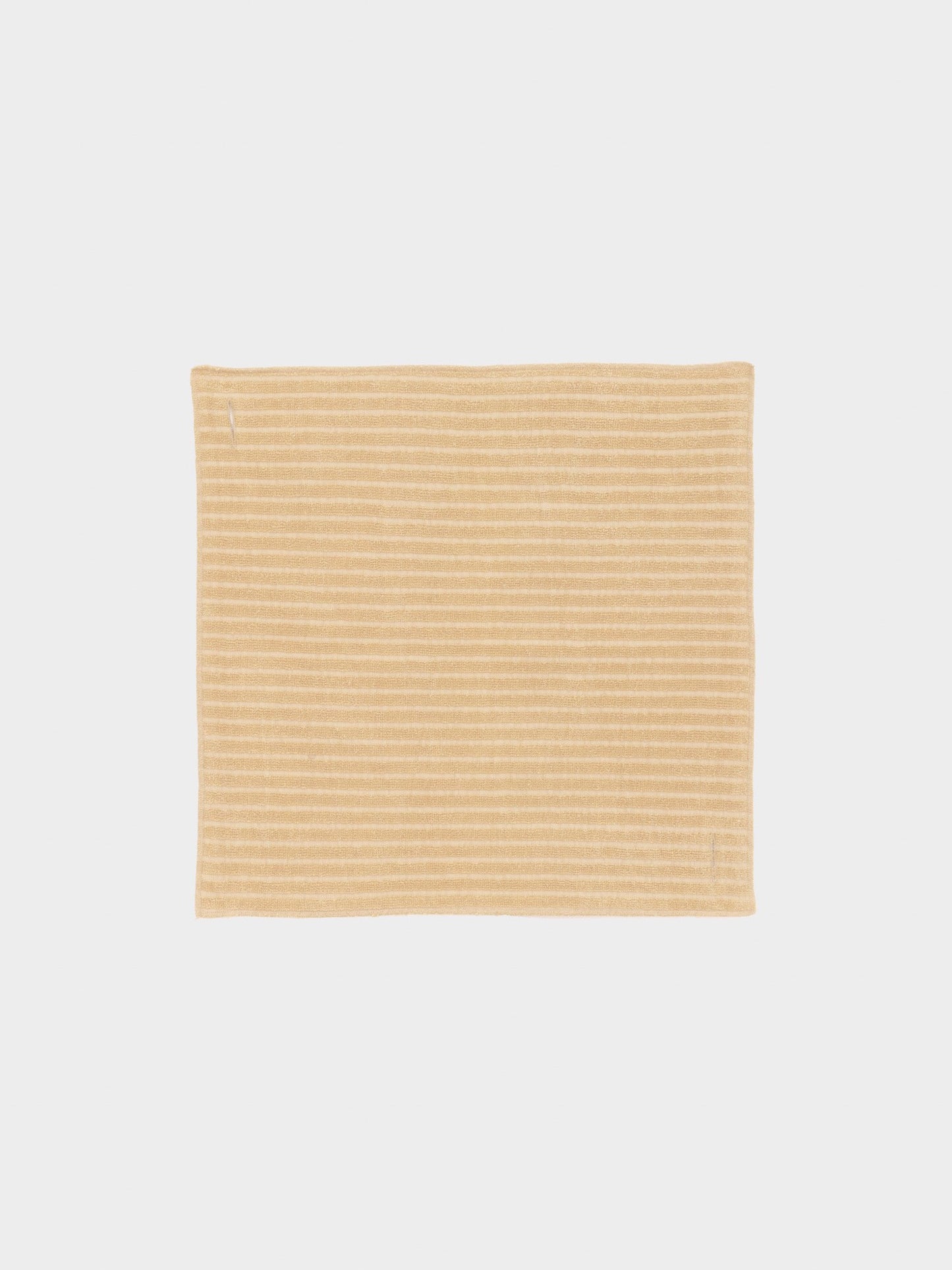 Organic Cotton Terry Wash Cloth - Sand Ecru Stripes