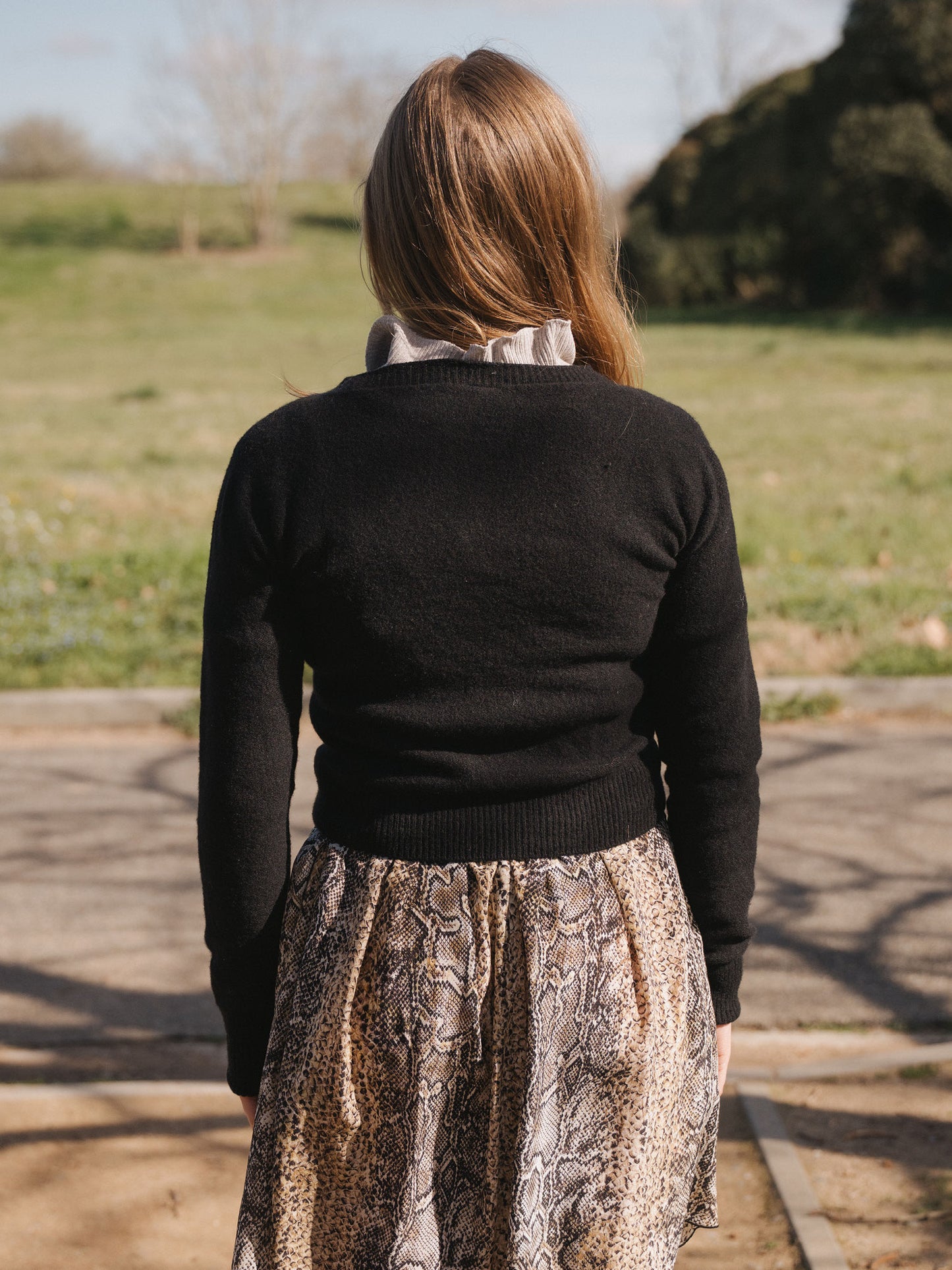 Tier Cardigan Recycled Cashmere - Black