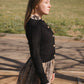 Tier Cardigan Recycled Cashmere - Black