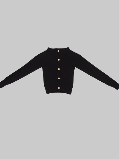 Tier Cardigan Recycled Cashmere - Black