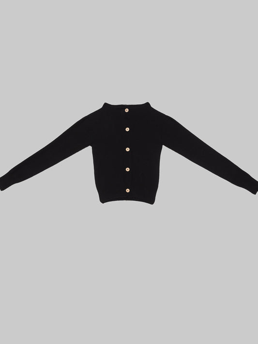 Tier Cardigan Recycled Cashmere - Black